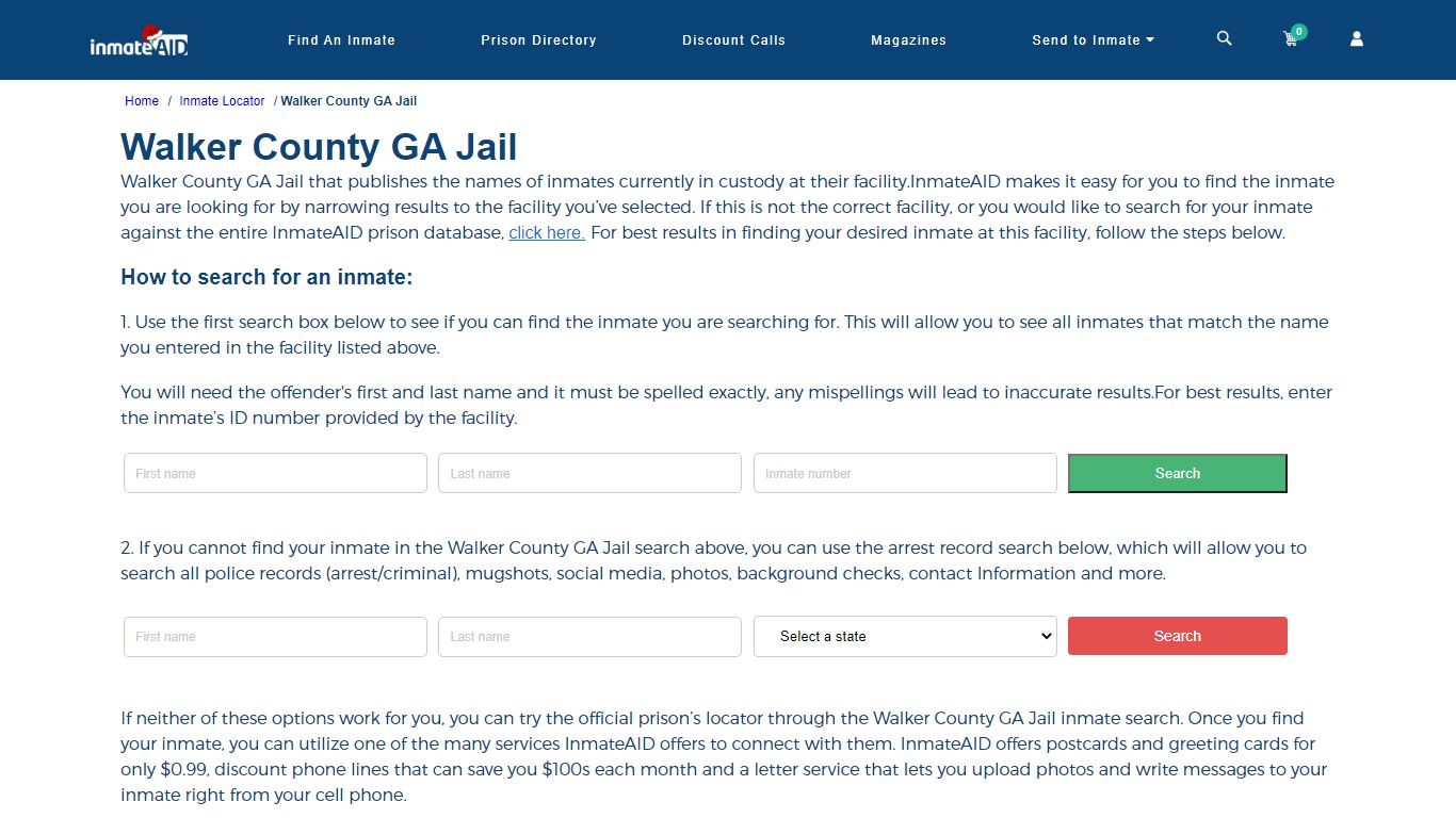 Walker County GA Jail - InmateAid