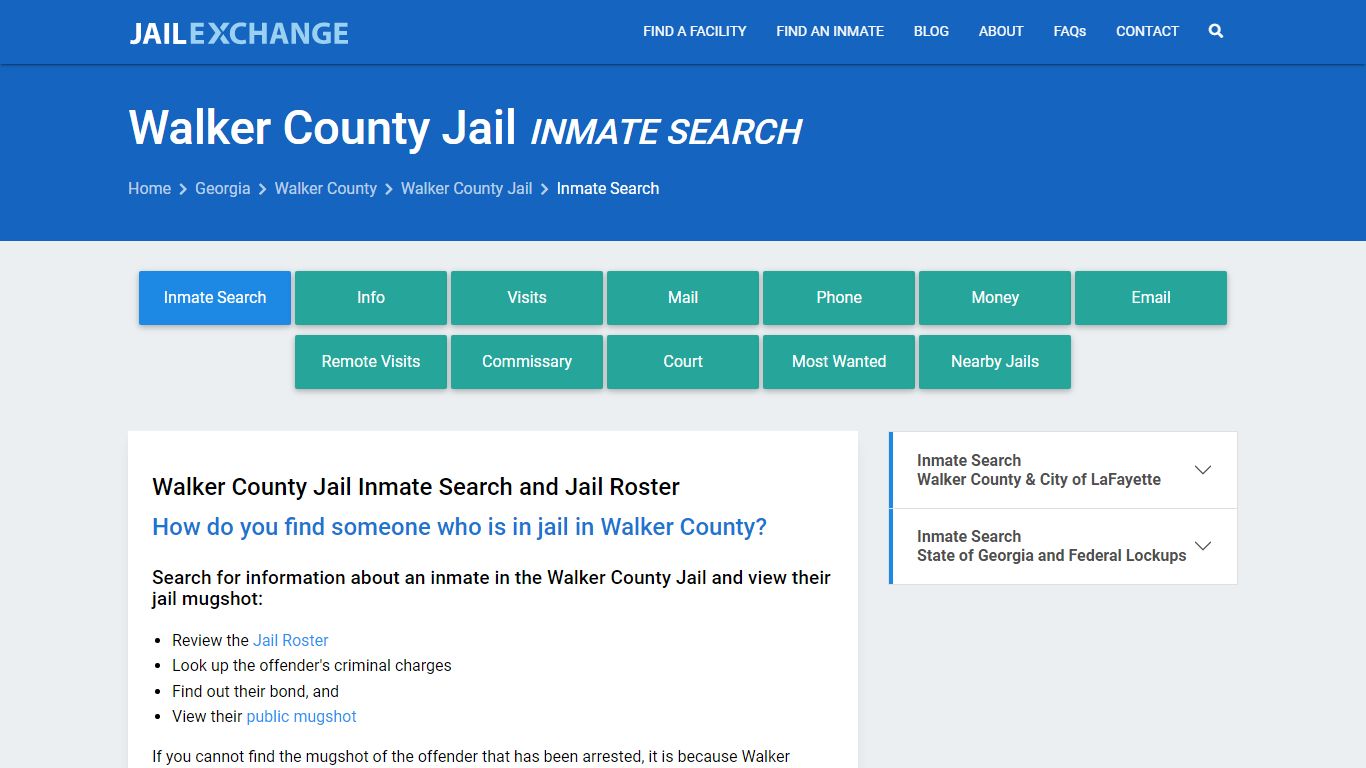 Inmate Search: Roster & Mugshots - Walker County Jail, GA
