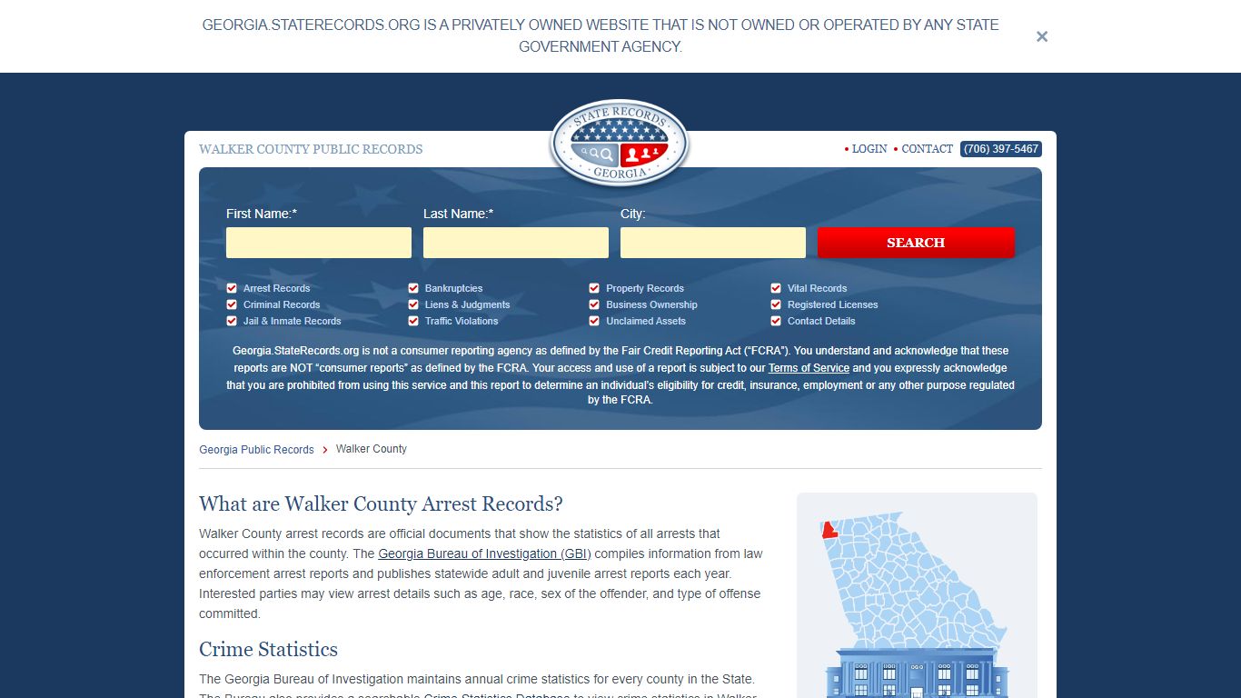Walker County Arrest, Court, and Public Records | StateRecords.org